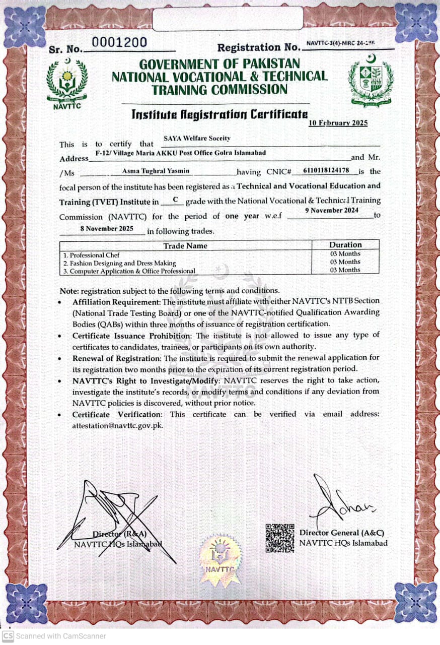 Navttc Certificate